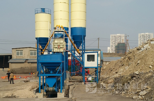 江蘇無(wú)錫HZS75型混凝土攪拌站現場(chǎng)案例